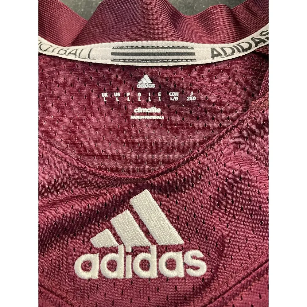 ADIDAS Techfit Hyped press coverage Maroon/White Jersey Large EUC